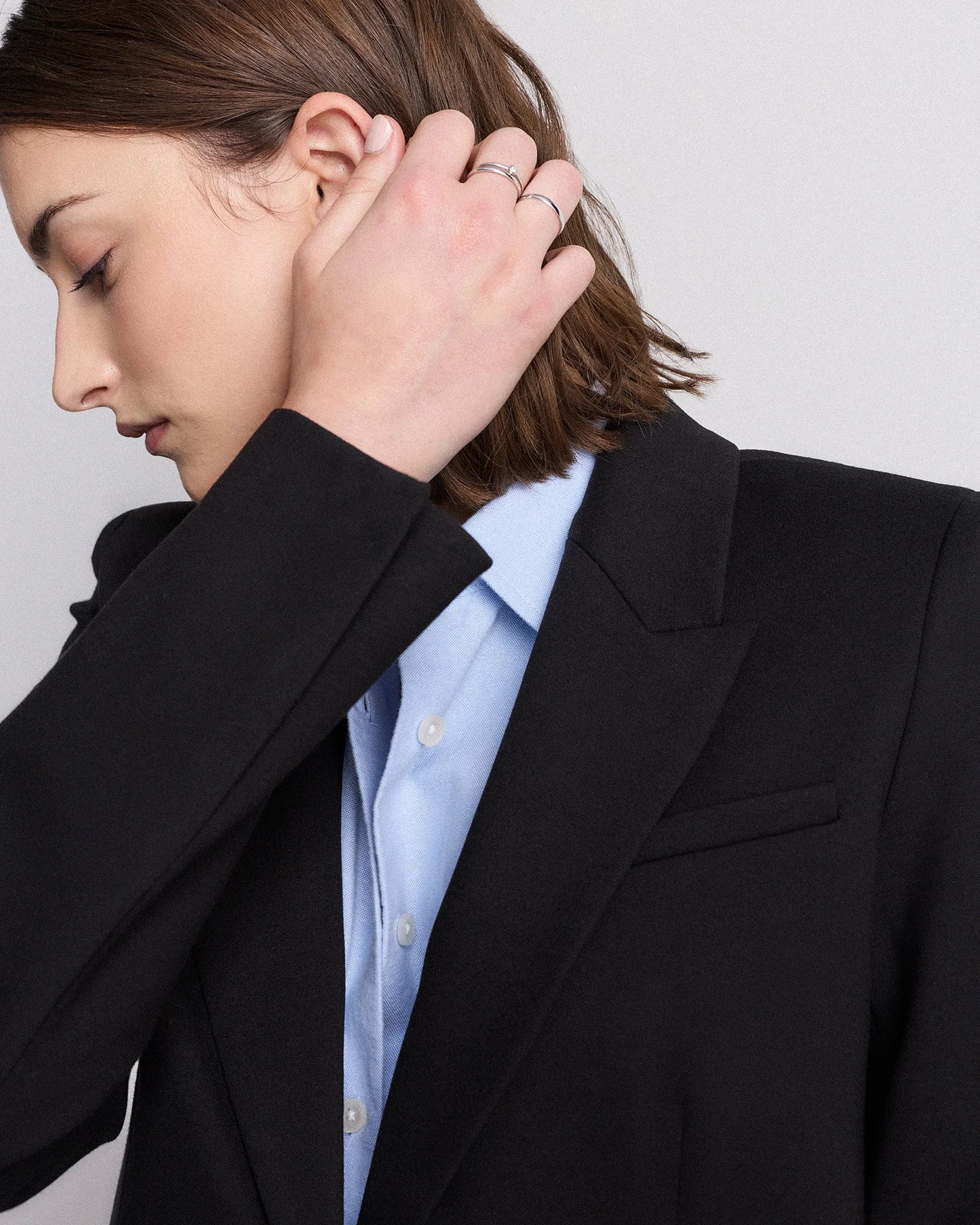 Ultra-Stretch Ponte Single-Breasted Blazer - XS / Espresso