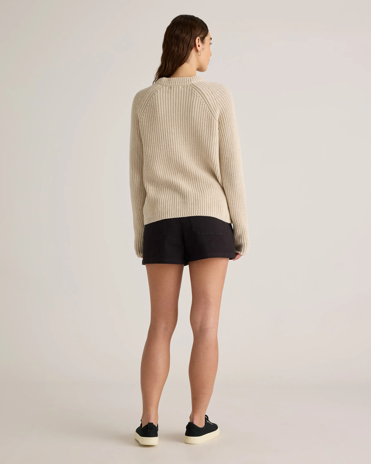 Organic Stretch Cotton Twill Utility Shorts - 0 / Ivory