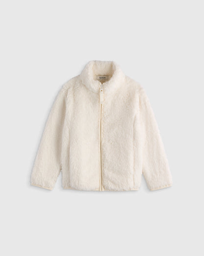 Recycled Sherpa Fleece Jacket - 2T / Ivory