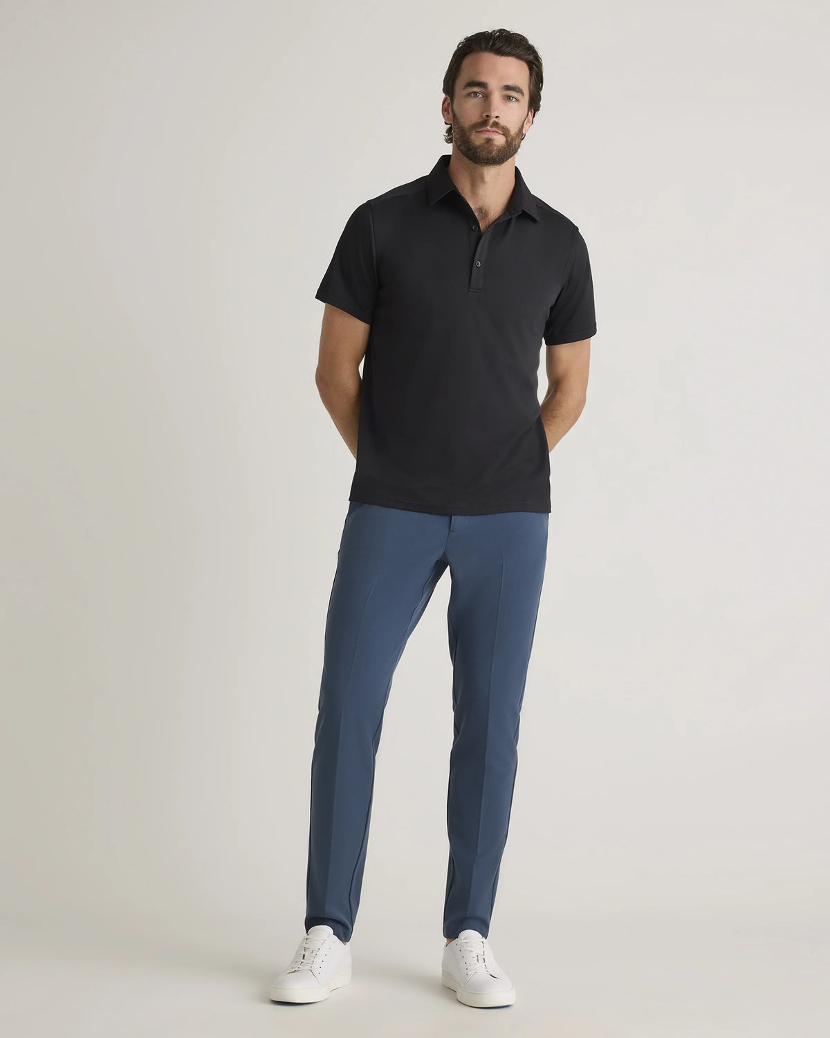 Commuter Stretch Pique Polo - S / Dark Coal