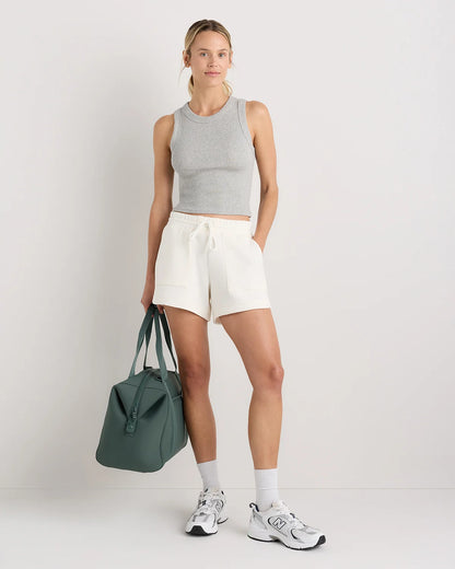 CloudComfort High-Rise Sweatshorts - XS / Pebble Beige