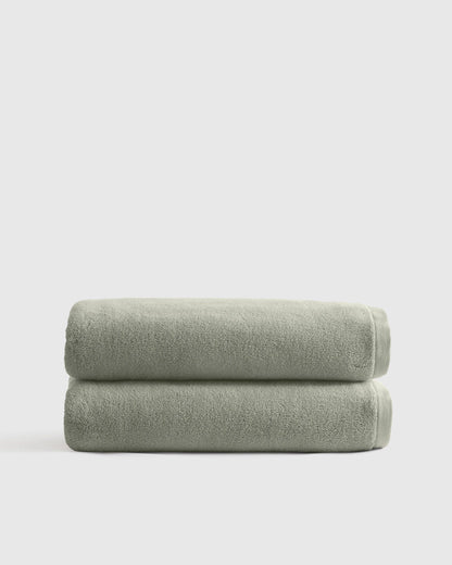 Plush Organic Turkish Cotton Bath Sheet (Set of 2) - One Size / White