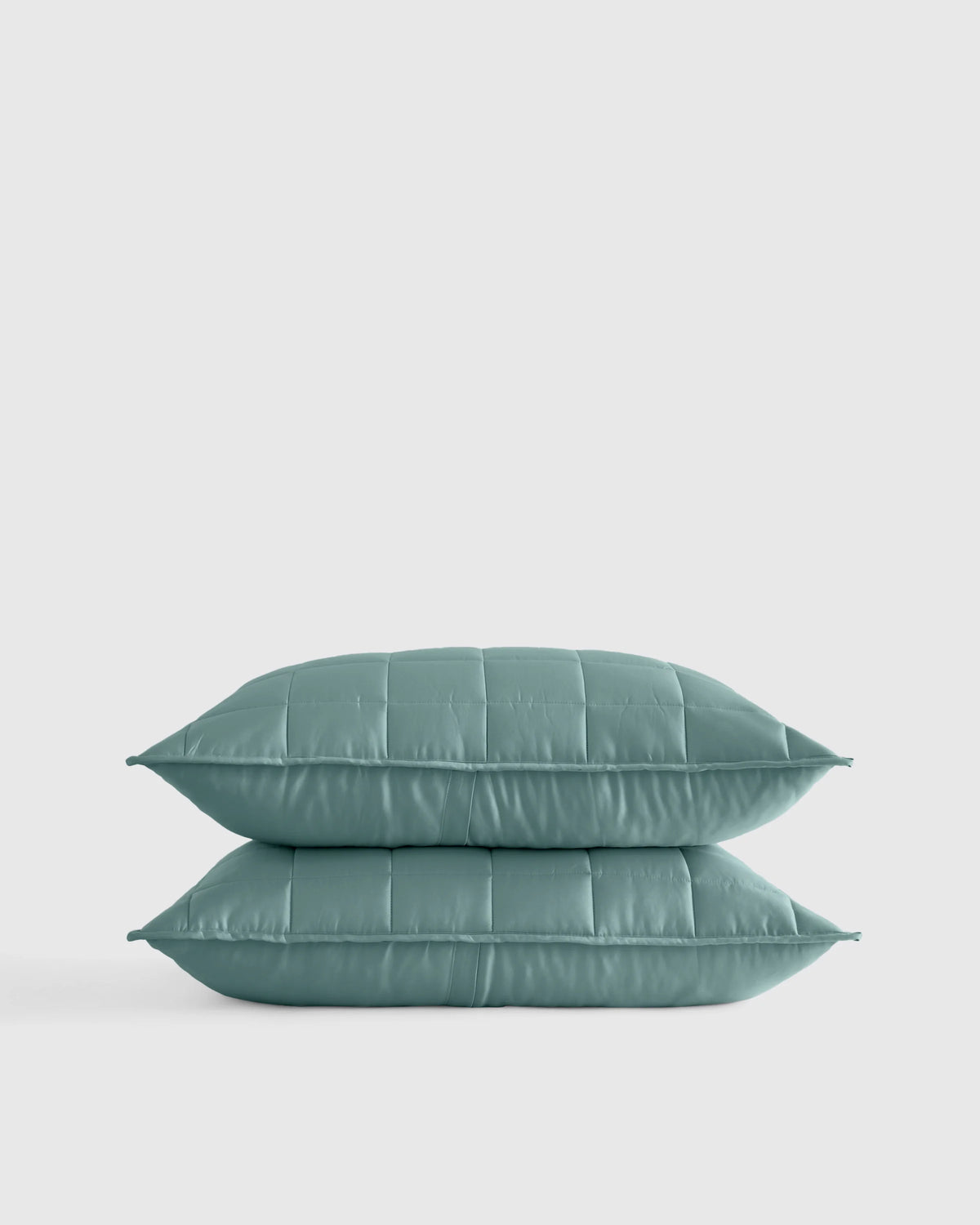 Bamboo Box Quilted Sham Set - Standard / Sage