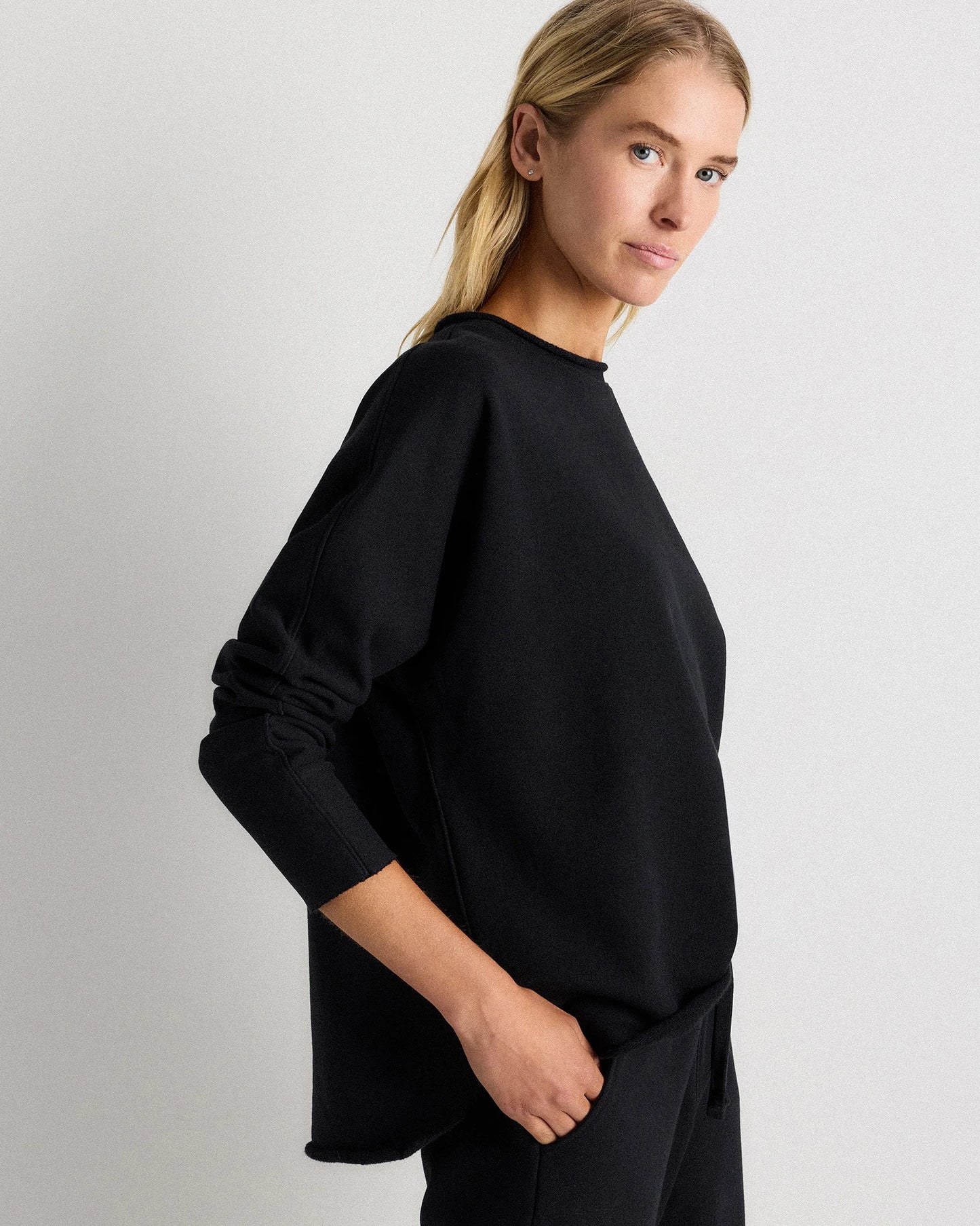 Organic French Terry Crew - XS / Ruby Red