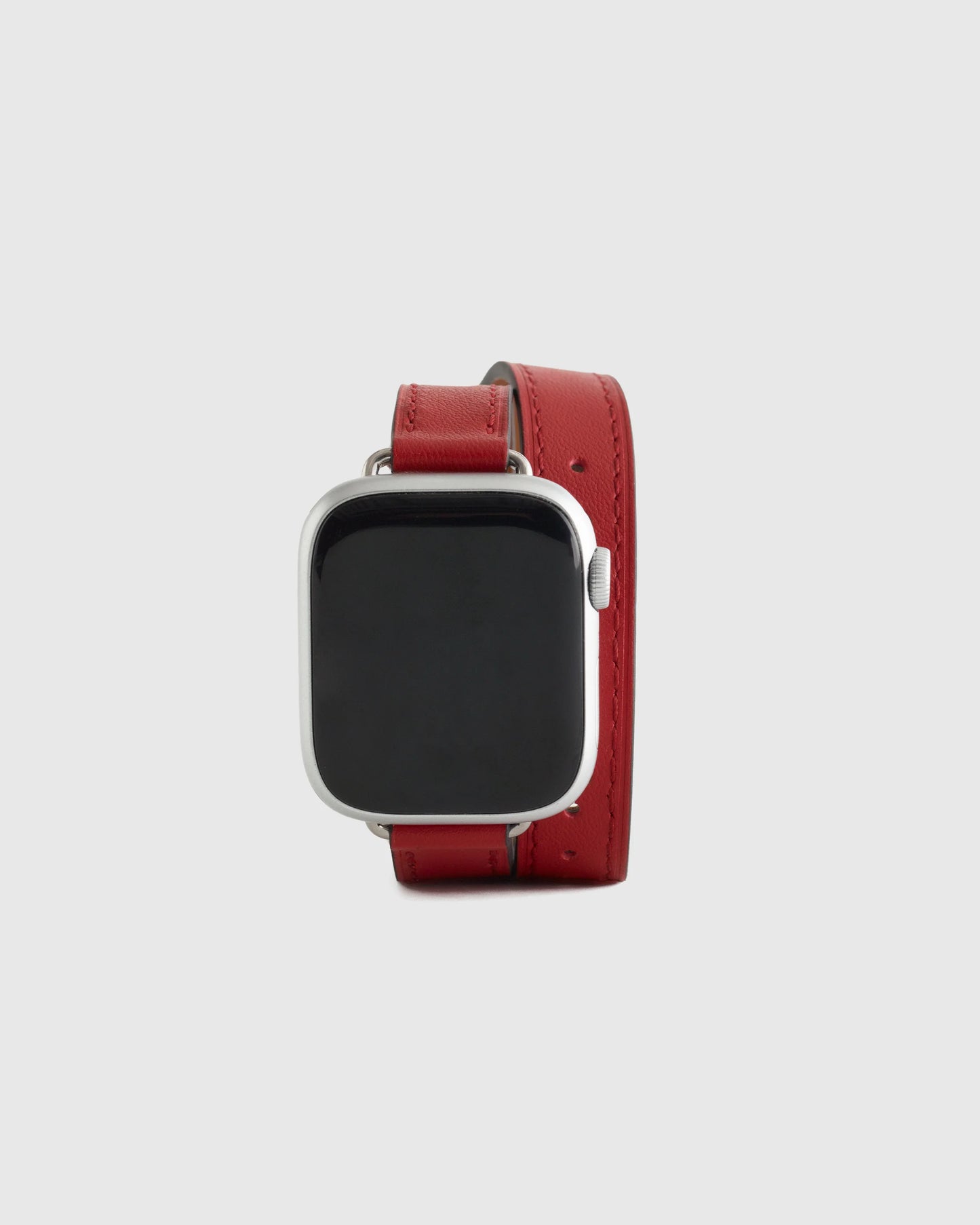 Leather Double Wrap Smartwatch Band - 38mm - 42mm / Dark Green