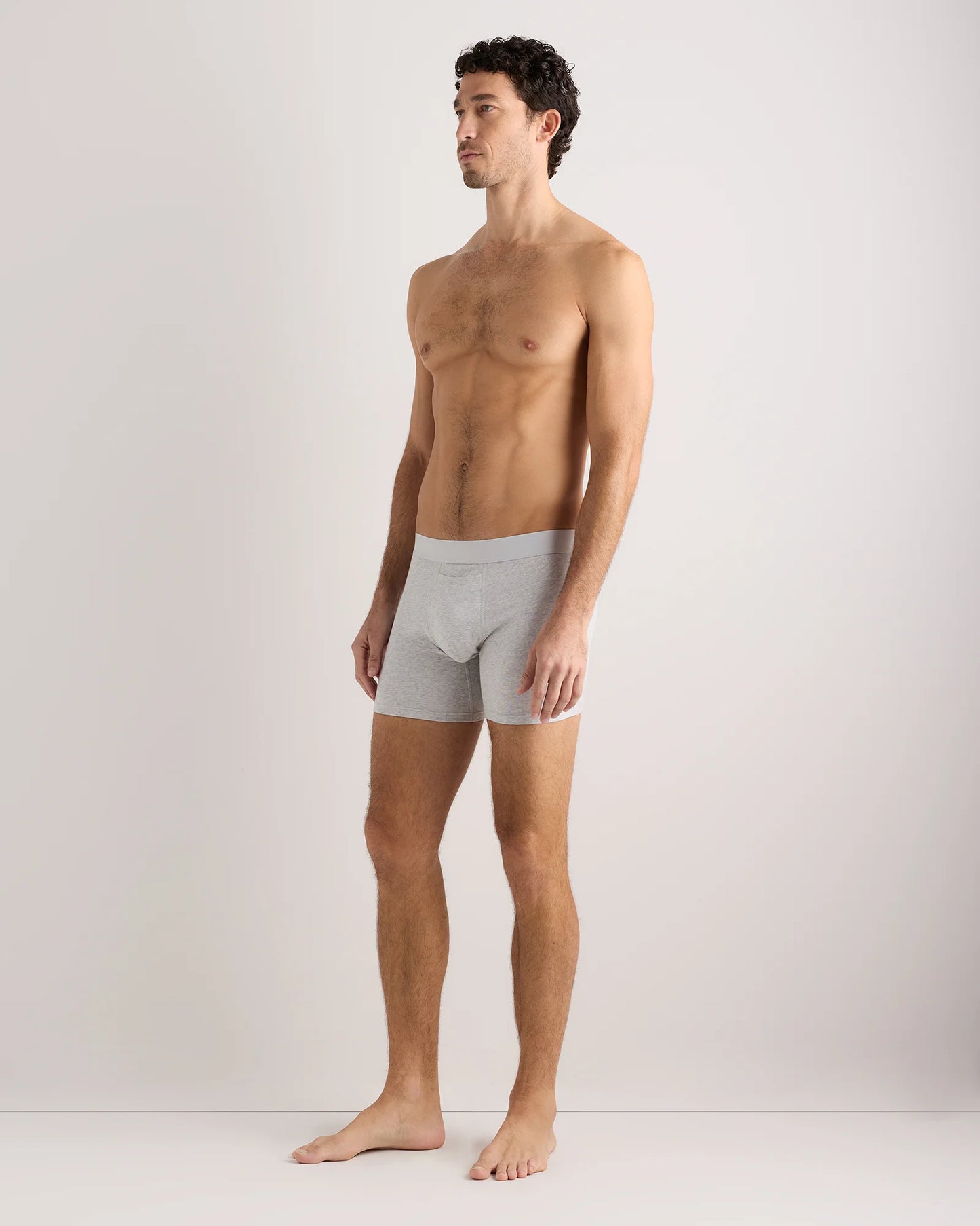 Organic Cotton 4'' Trunk (3-pack) - XS / Light Grey