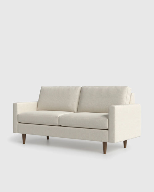 Atlas Midcentury Sofa in Performance Chenille Linen Blend - 6ft / Snow