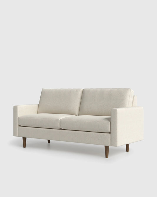 Atlas Midcentury Sofa in Performance Chenille Linen Blend - 6ft / Snow