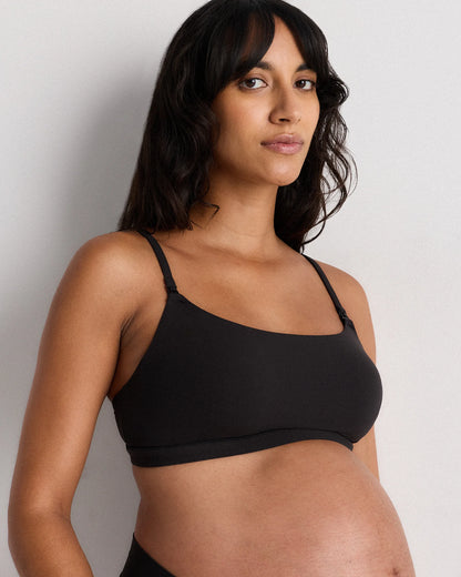 Second Skin Nursing Scoop Bralette (2-pack) - XS / Black