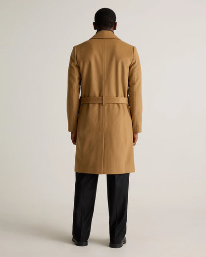 Italian Wool Belted Overcoat - S / Caramel