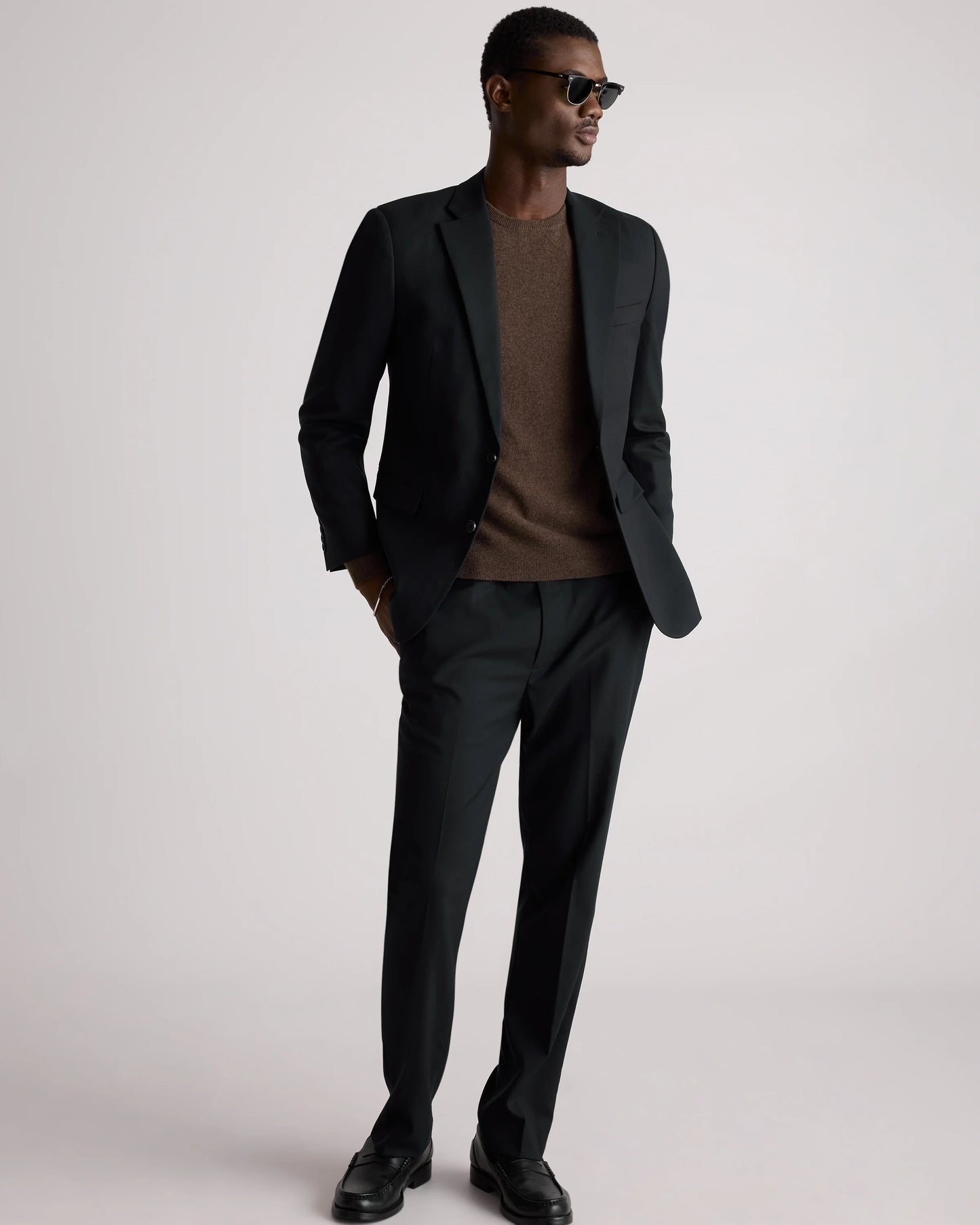 Stretch Wool Blazer - S / Grey Melange