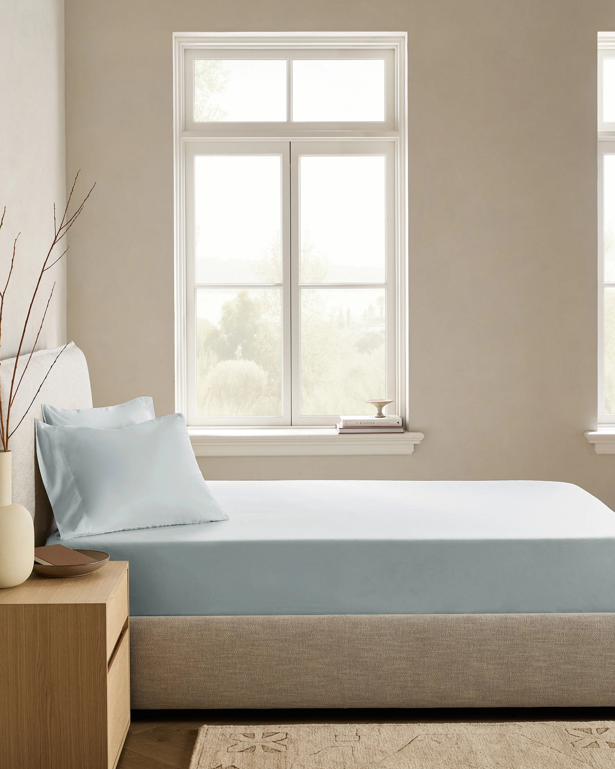 Organic Crisp Percale Fitted Sheet Set - Twin / Espresso