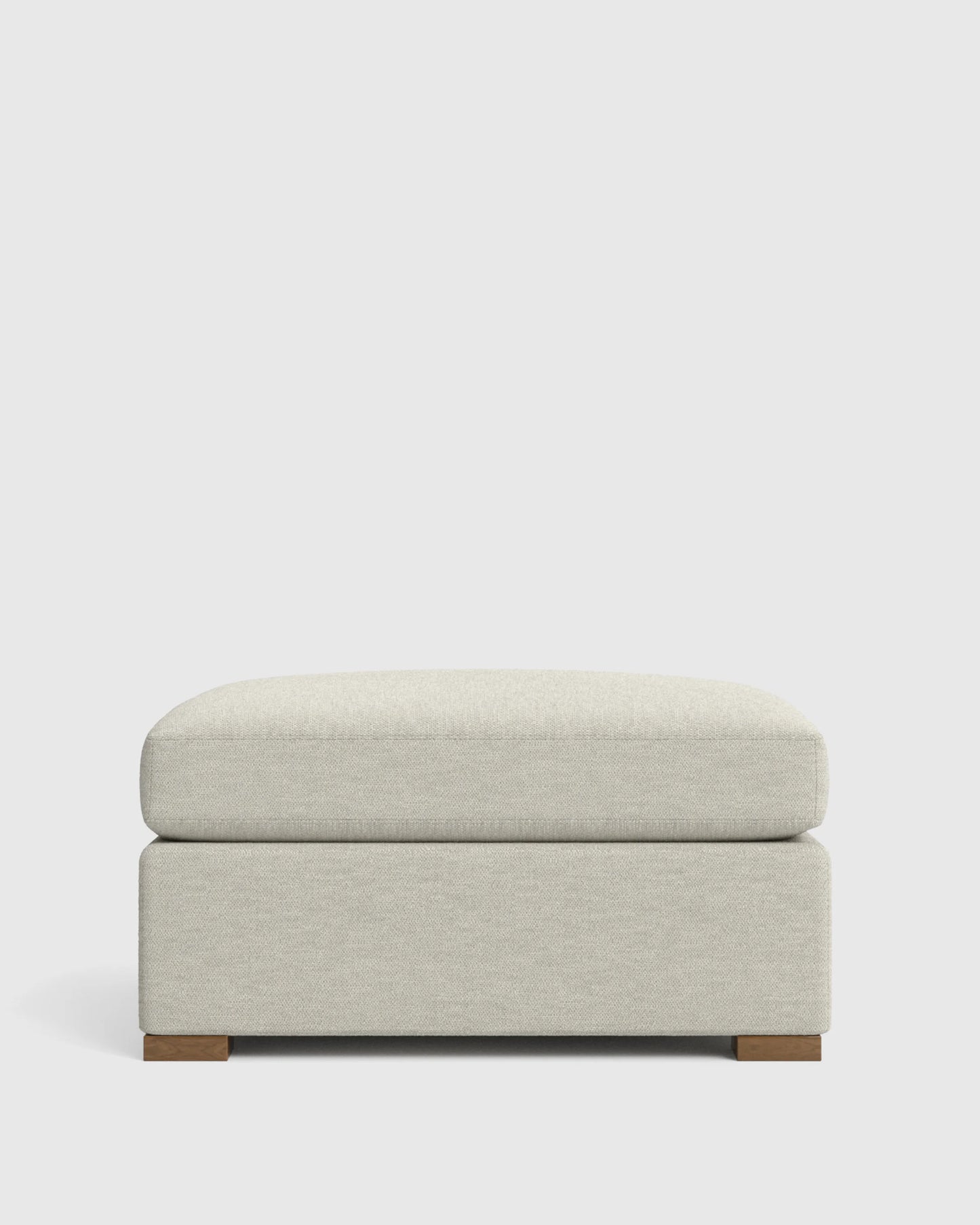 Hollis Slope Arm Ottoman in Performance Basketweave - 37" / Flax