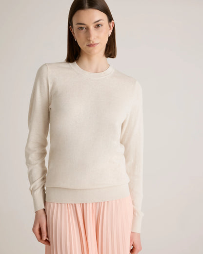 Lightweight Cotton Cashmere Crew Sweater - XS / Mountain Spring Blue
