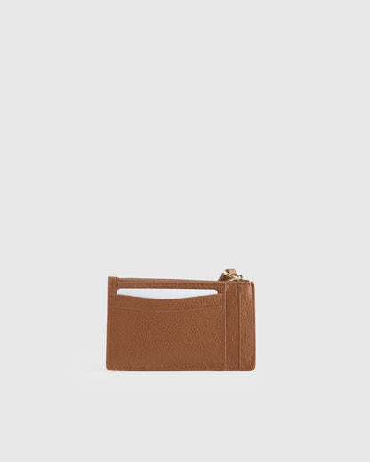 Italian Leather Card Case Wristlet - One Size / Black