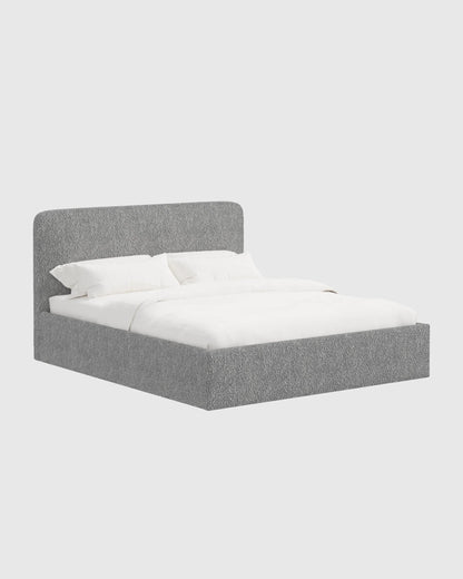 Plush Boucle Curved Bed - Full / Ivory