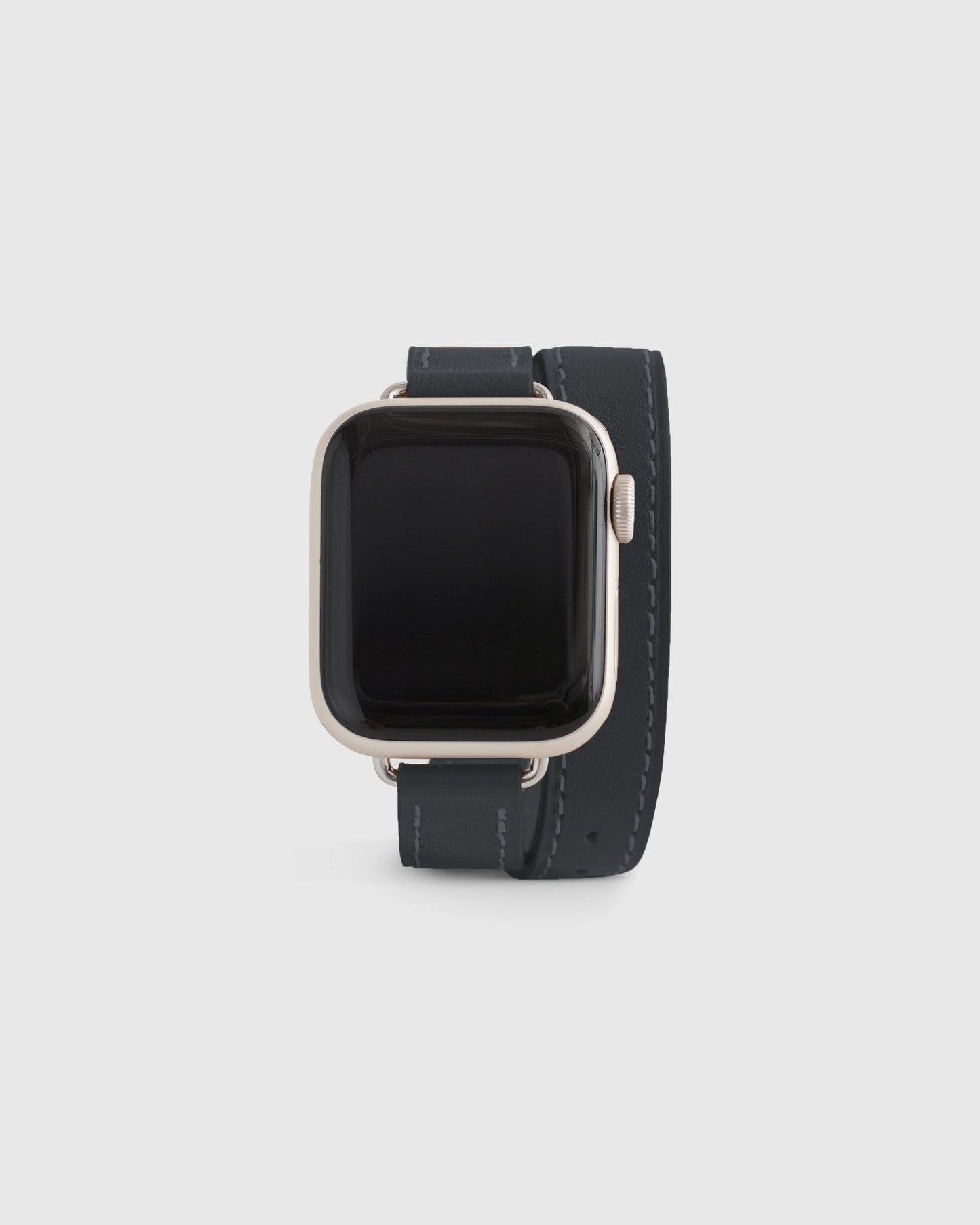 Leather Double Wrap Smartwatch Band - 38mm - 42mm / Dark Green