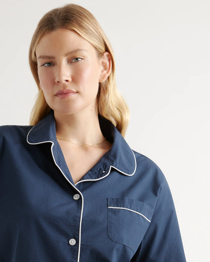 100% Cotton Pajama Set - XS / Navy