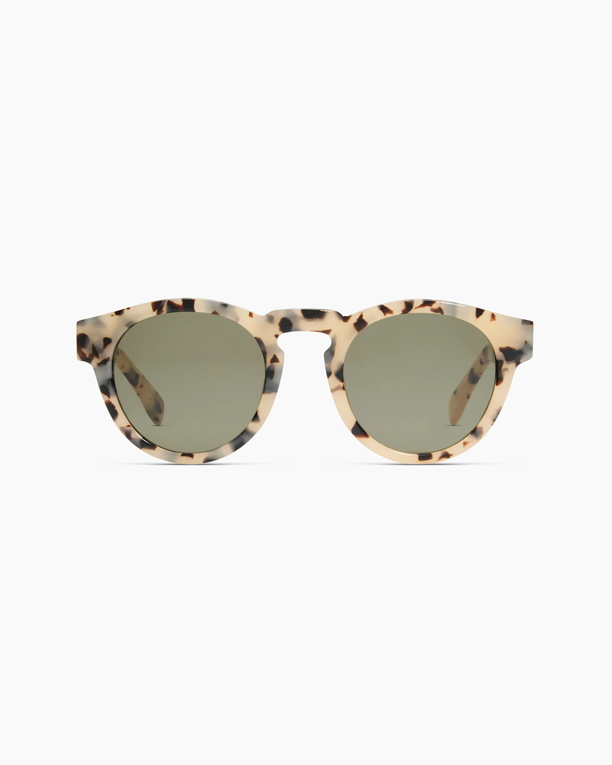 Tuscon Polarized Acetate Sunglasses - One Size / White Tortoise with Green lens