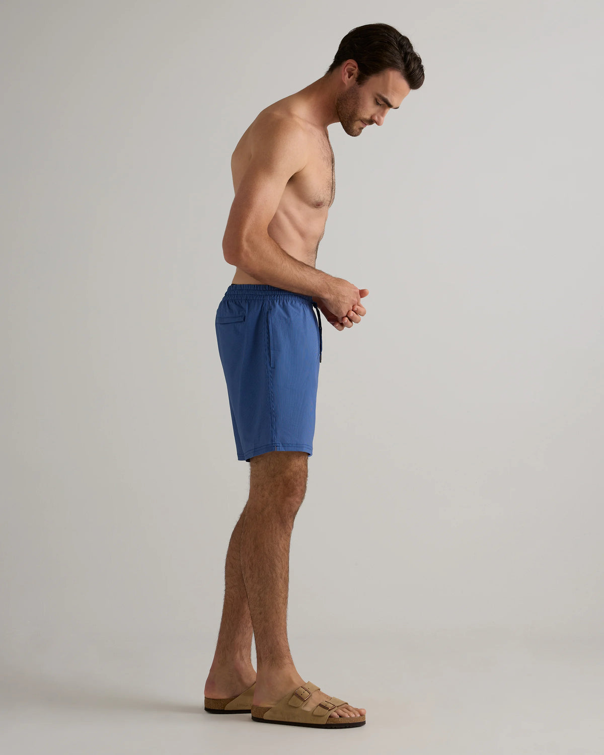 Italian Swim Trunks - 7" - XS / Navy Diamond Geo