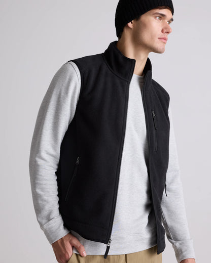 Polar Fleece Full-Zip Vest - S / Gravel
