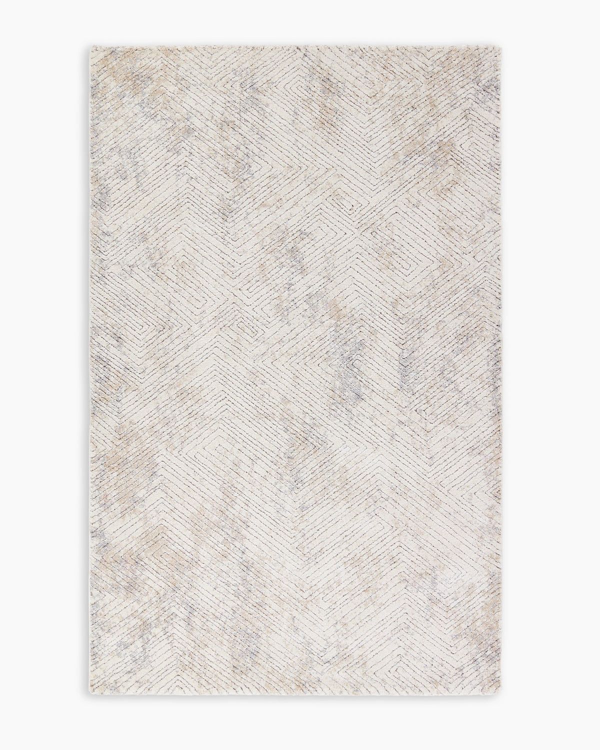 Mateo Plush Performance Rug - 5' x 7'6" / Light Grey