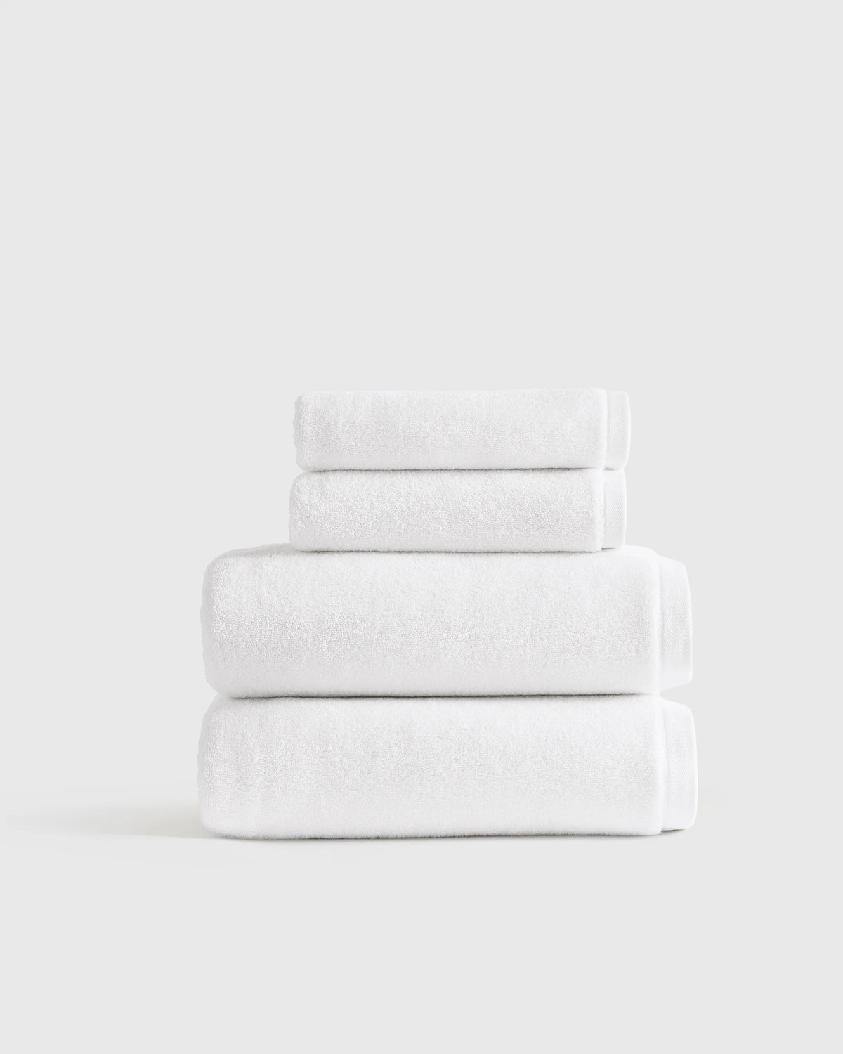 Plush Organic Turkish Cotton Bath Bundle (4 pieces) - One Size / White