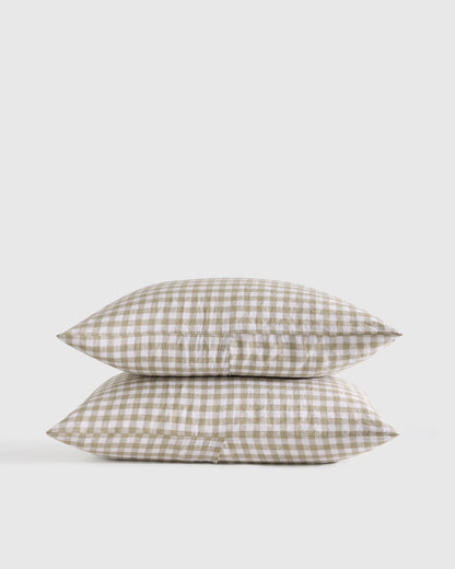 European Linen Sham Set - Standard / White