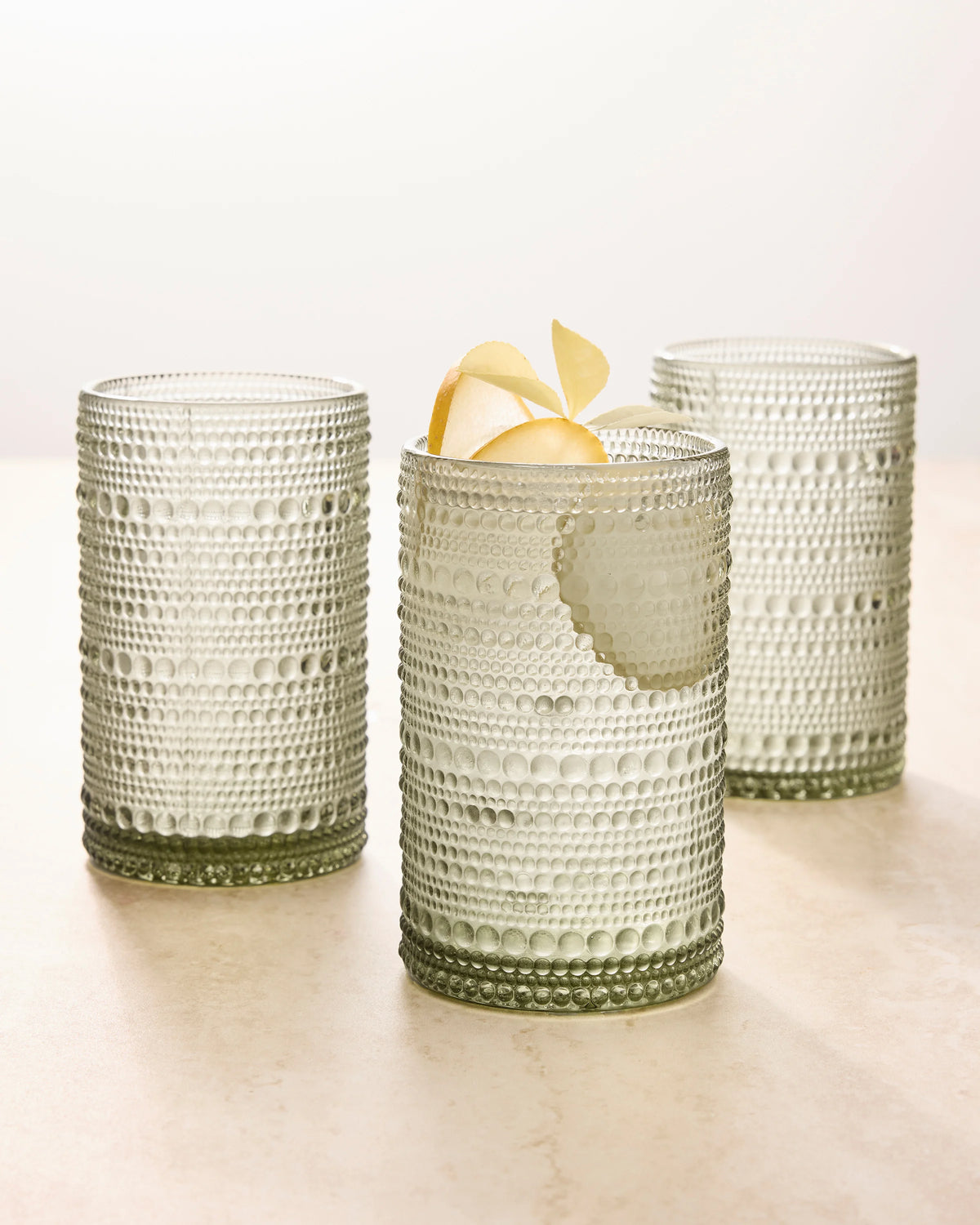 Jupiter Tall Glass Tumbler (Set of 6) - One Size / Fern Green