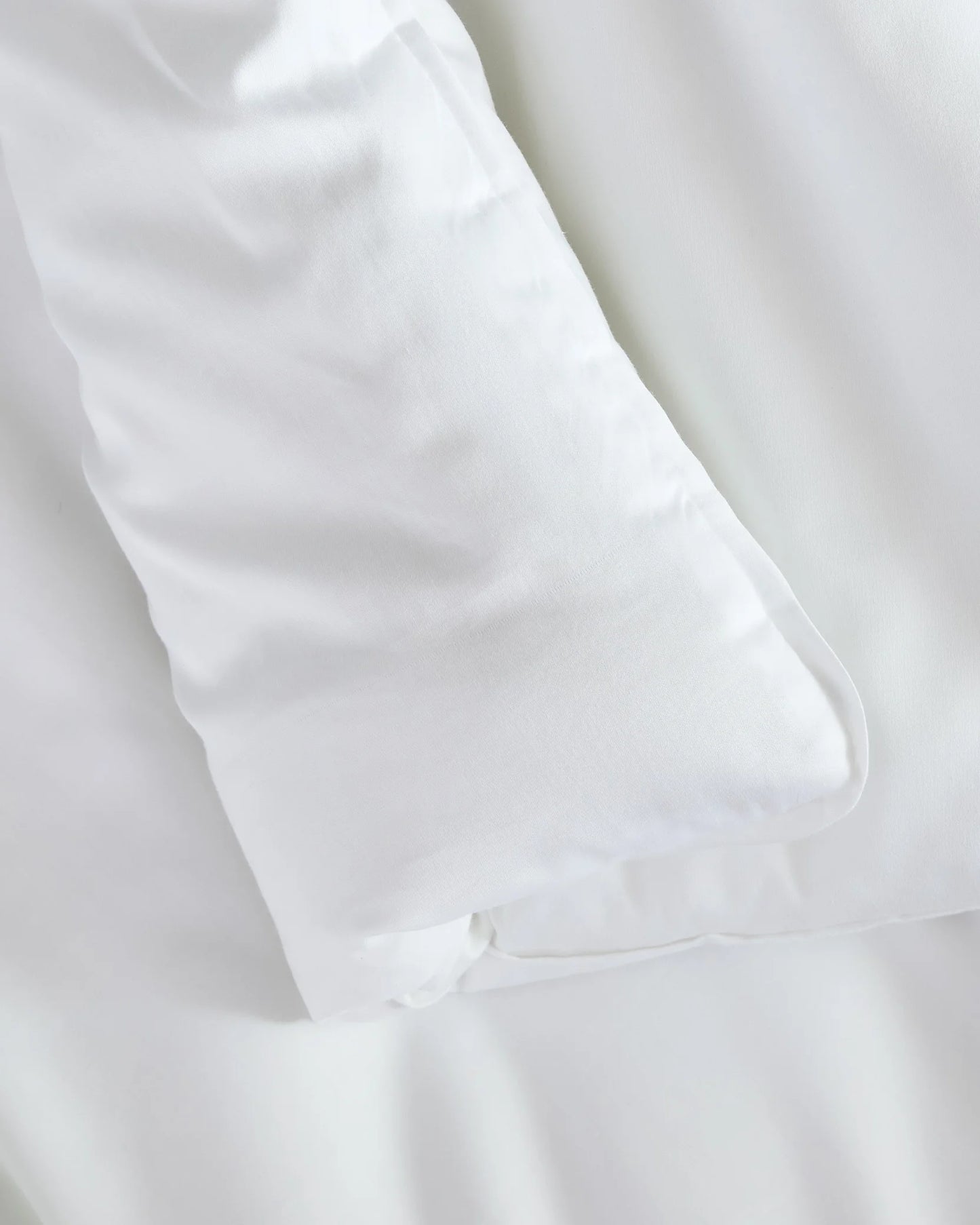 Organic Cotton Sateen Comforter Set - Twin / White