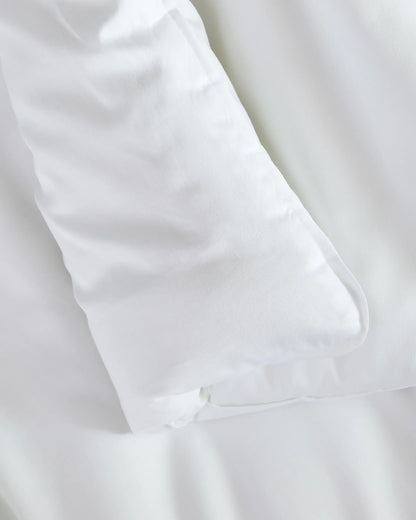Organic Cotton Sateen Comforter Set - Twin / White