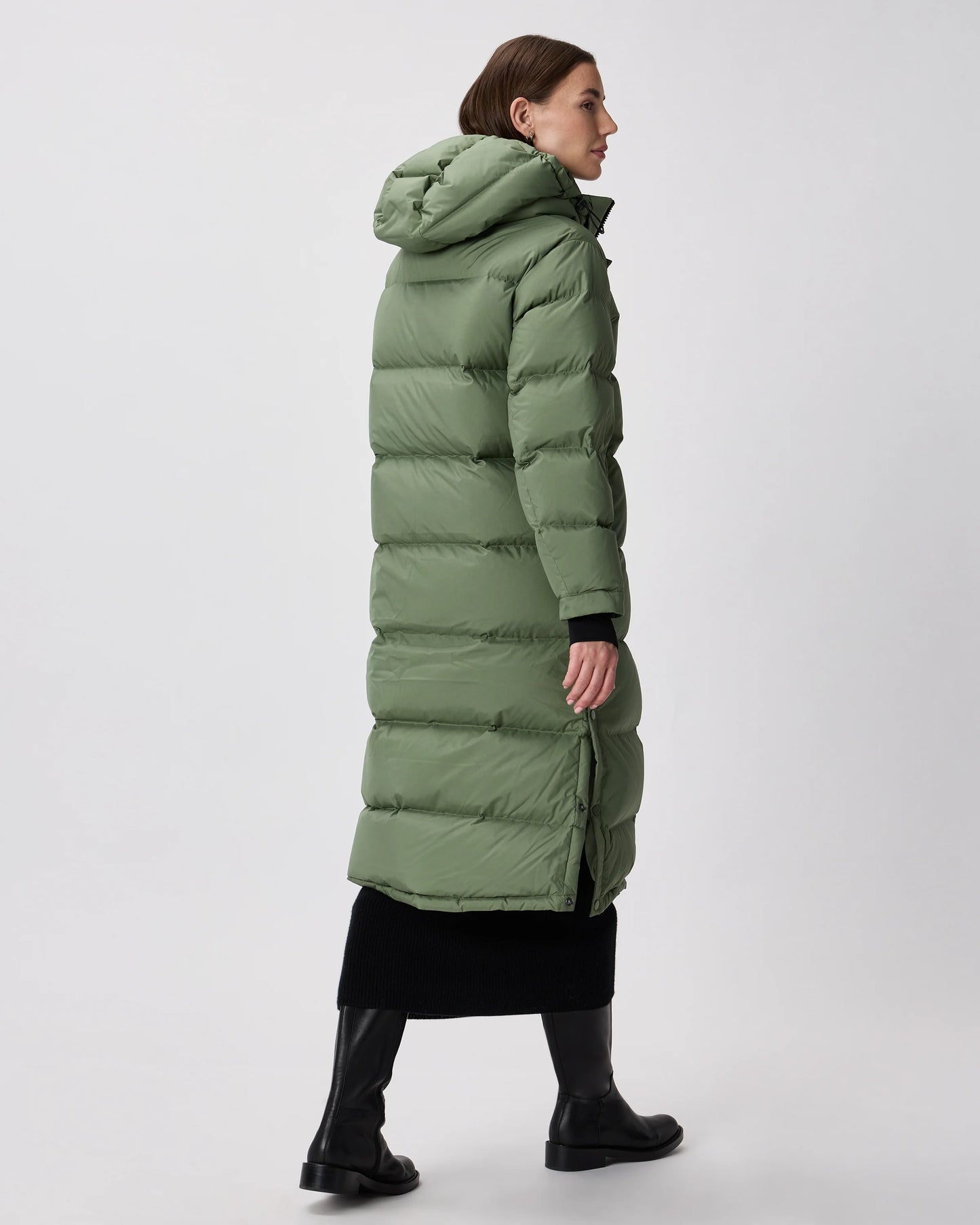 Responsible Down Long Puffer Jacket - XS / Black