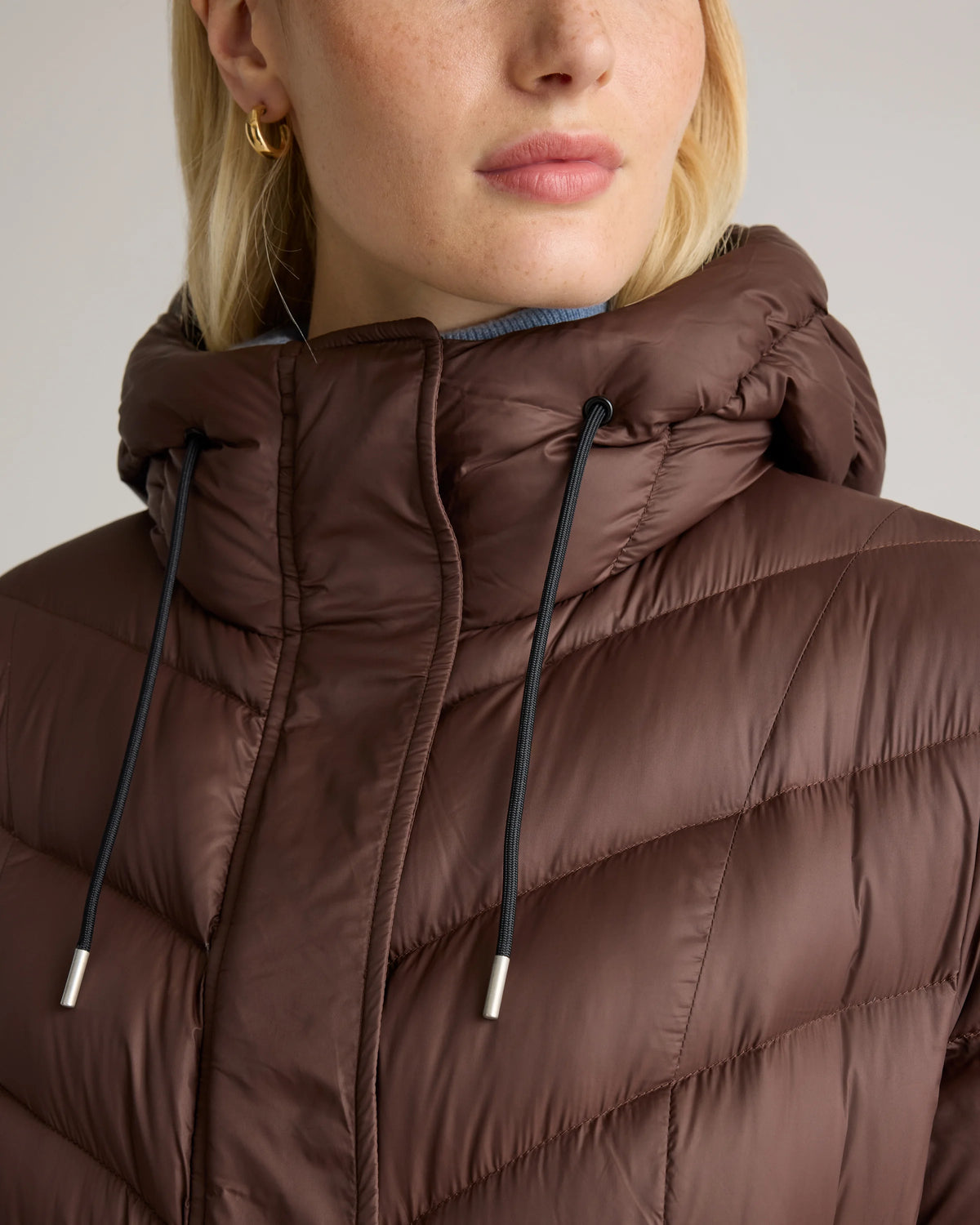 Responsible Down Belted Puffer Maxi Coat - XS / Morel Grey