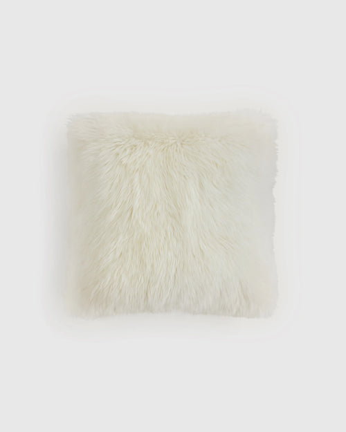 Natural Sheepskin Accent Pillow Cover - 20x20 / Ivory