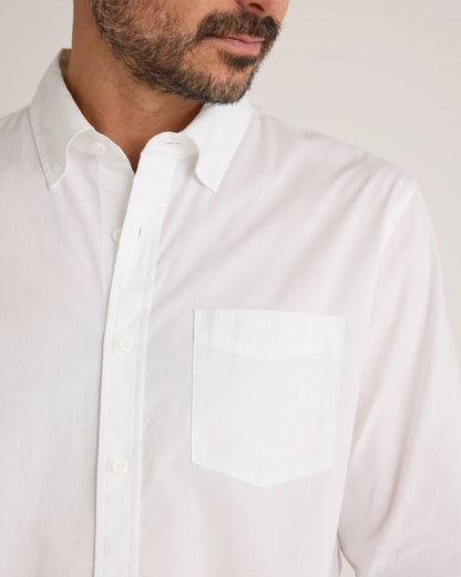 Organic Cotton Stretch Poplin Shirt - S / Grey Gingham