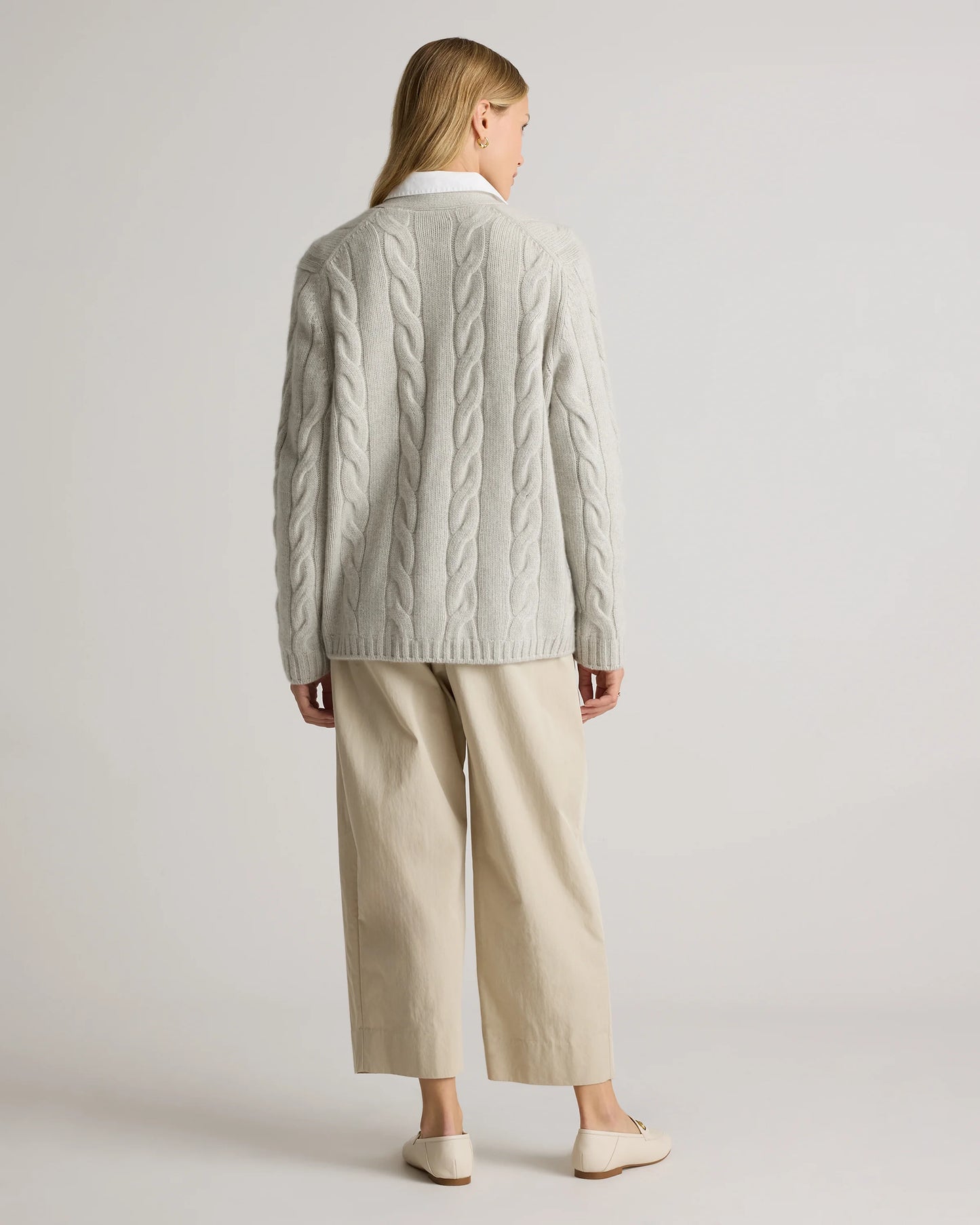 Luxe Baby Cashmere Cable Cardigan - XS / Pearled Ivory
