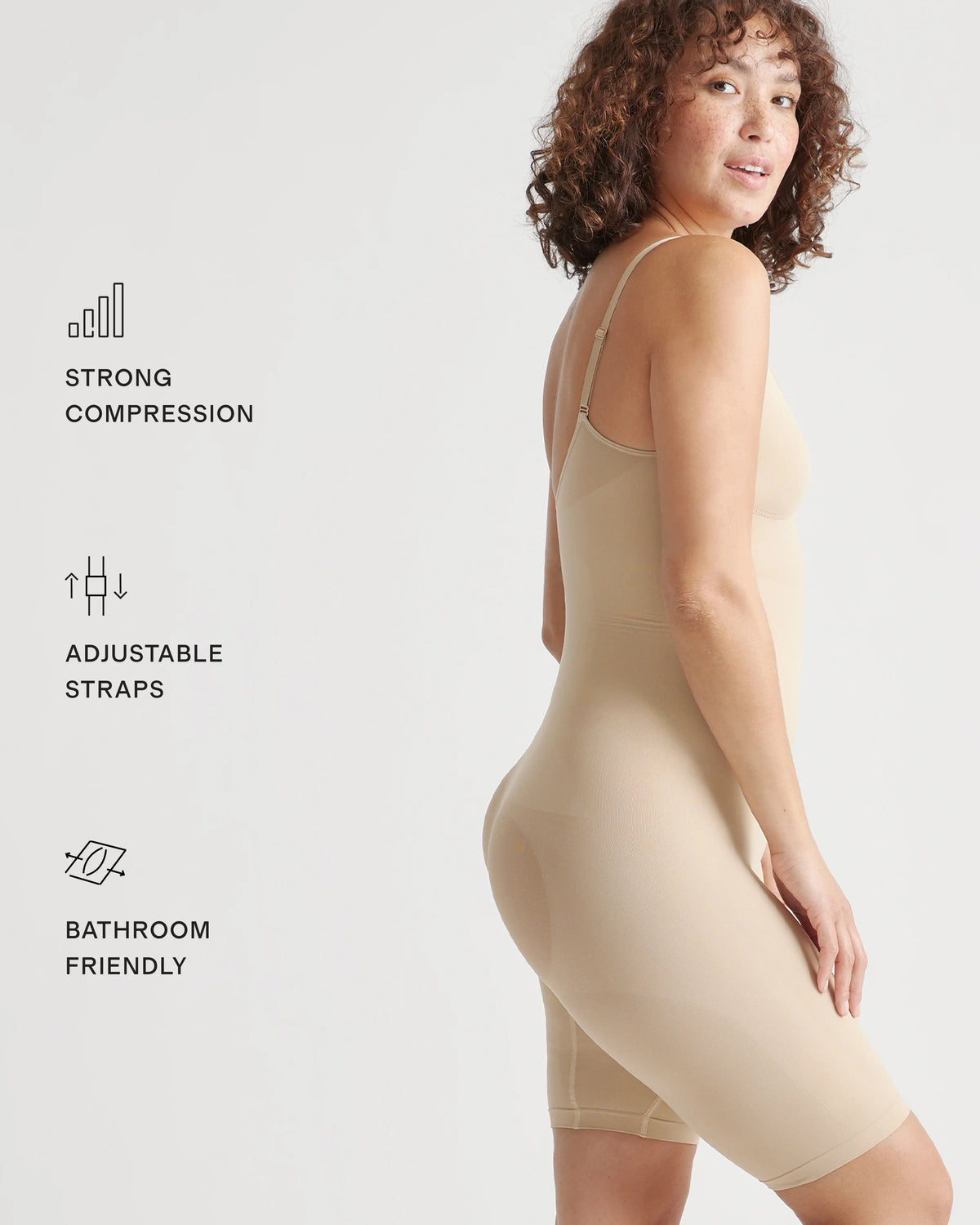 Sculpting Mid-Thigh Bodysuit - XS / Black
