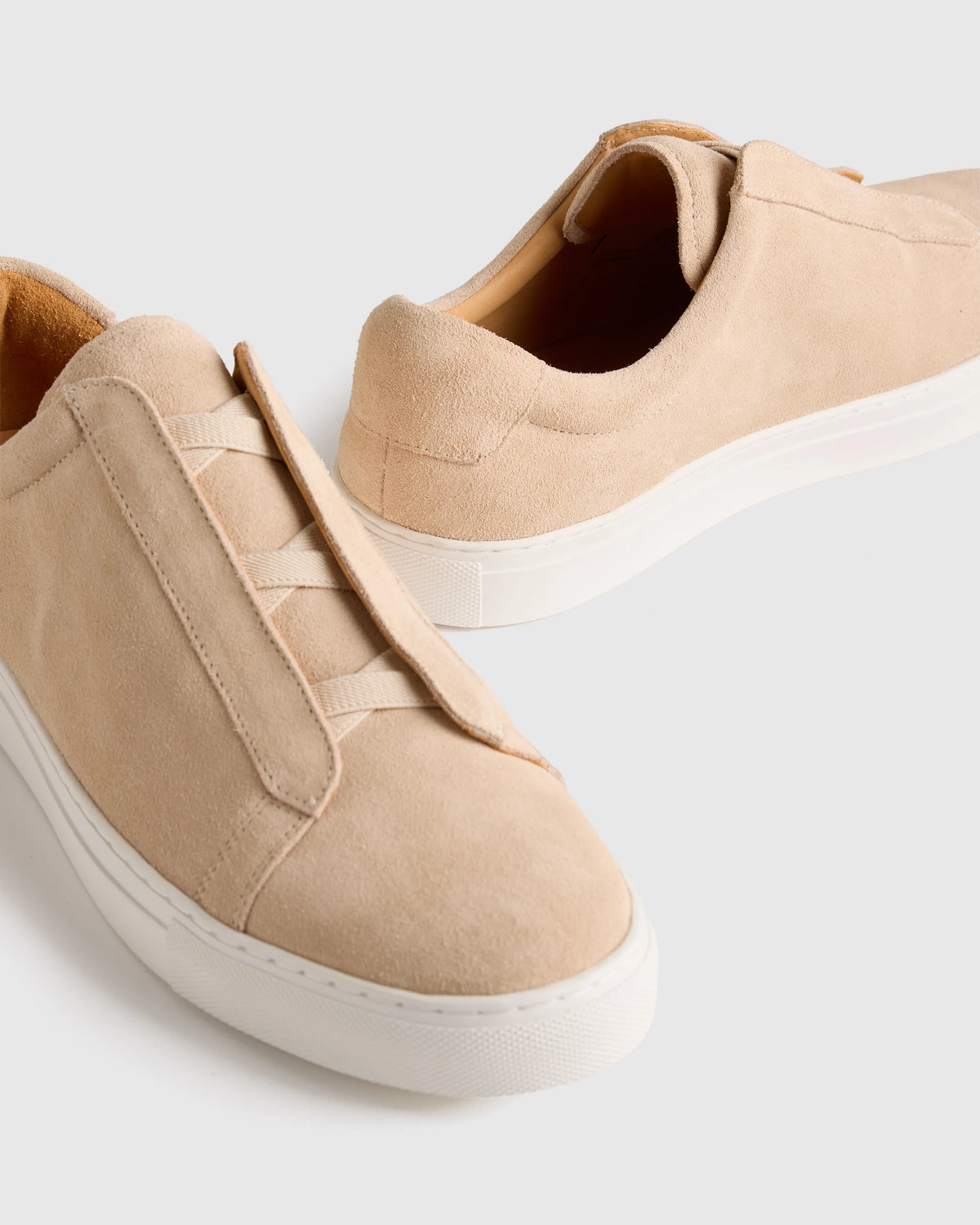 Italian Suede Tailored Sneaker - 7 / Fog