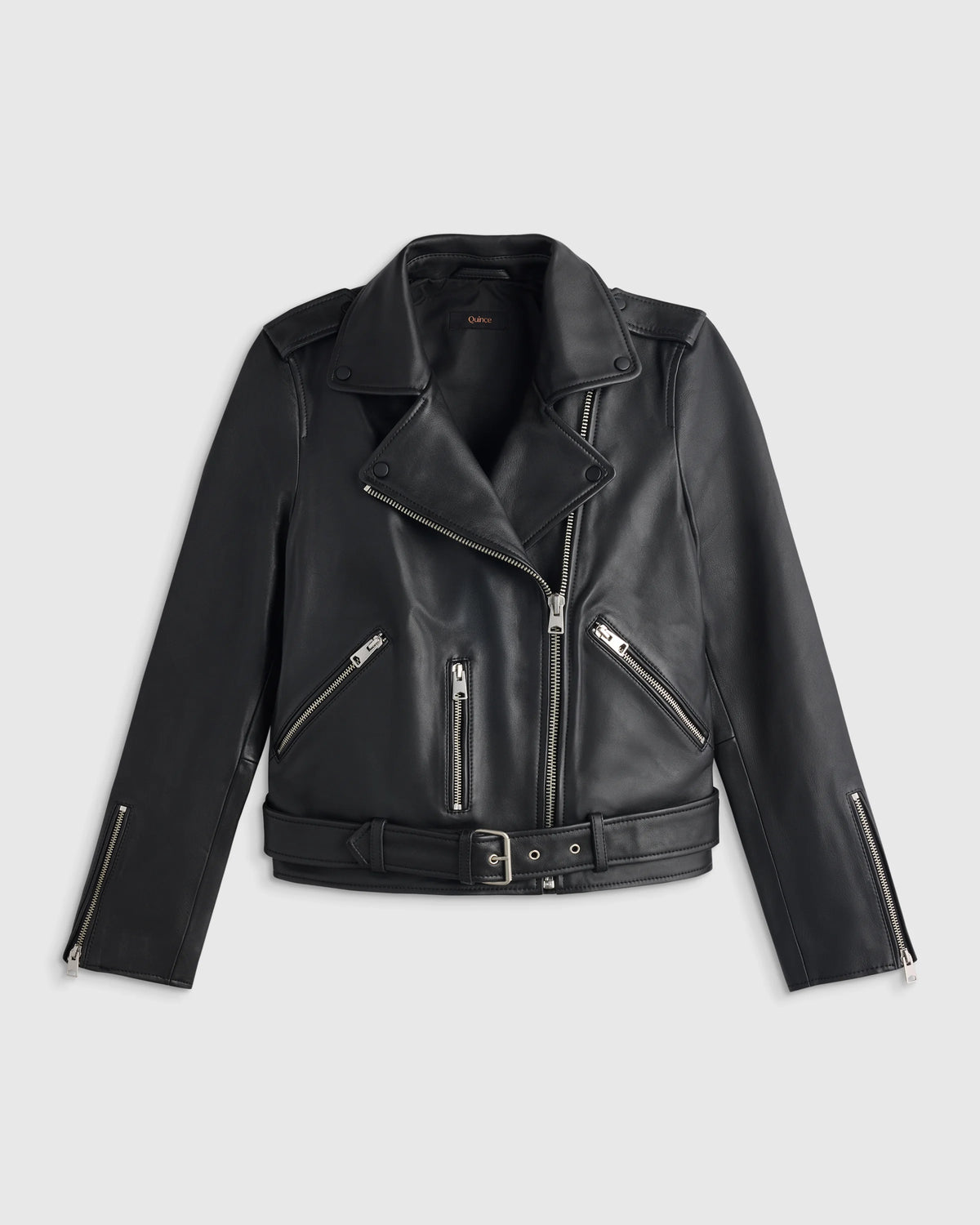 100% Leather Motorcycle Jacket - XS / Cognac