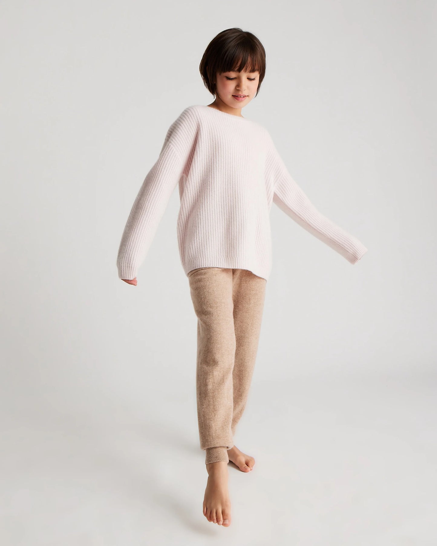 Washable Cashmere Fisherman Tunic Sweater - 6 / Oatmeal