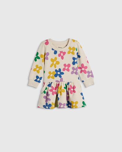 Cozy Fleece Sweatshirt Dress - 12-18M / Cherries