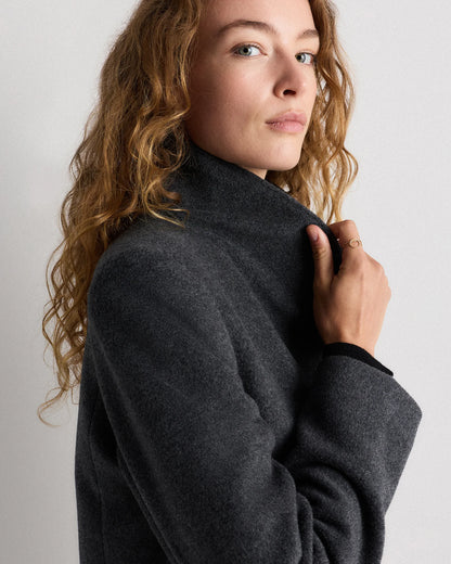 Wool Cashmere Cocoon Coat - XS / Dark Chocolate
