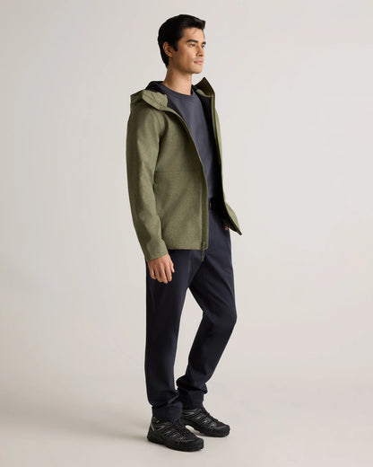 Softshell Fleece-Lined Full-Zip Hooded Jacket - XS / Heather Shady Charcoal