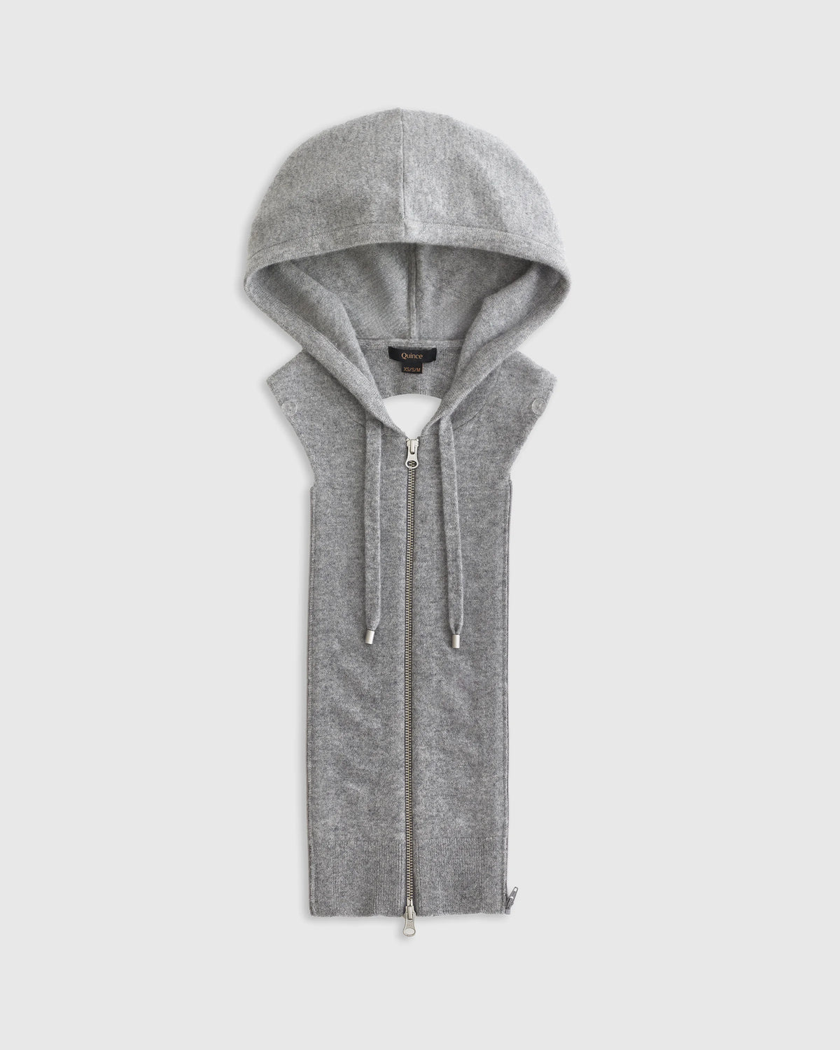 100% Mongolian Cashmere Hoodie Blazer Insert - XS/S/M / Black