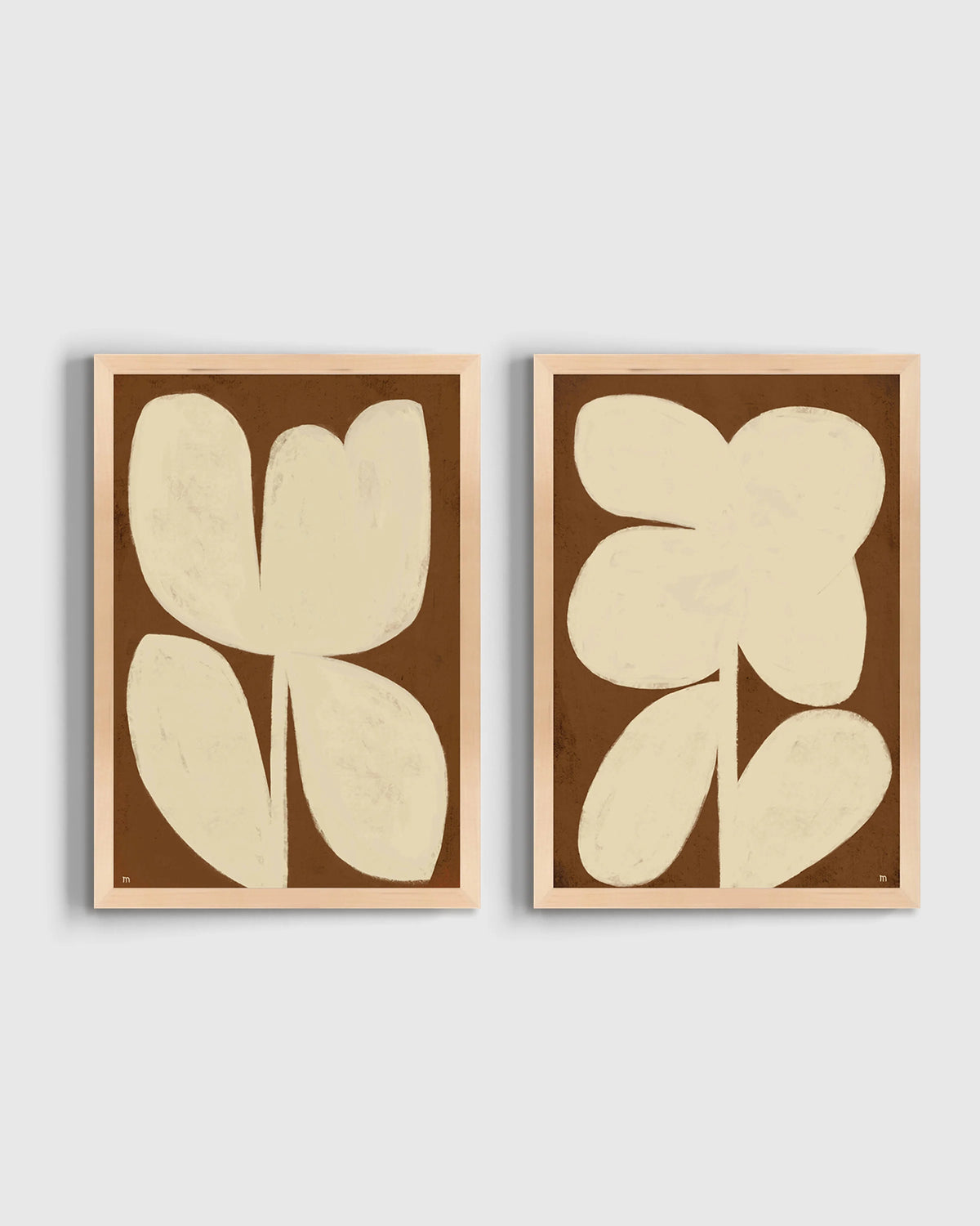 Perennial by Marco Marella (Set of 2) - 17.25"x25.25" / Oak