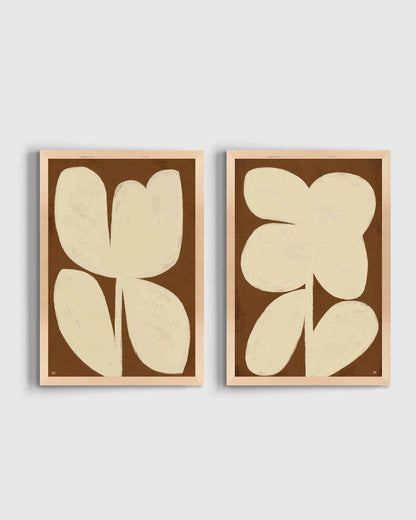 Perennial by Marco Marella (Set of 2) - 17.25"x25.25" / Oak