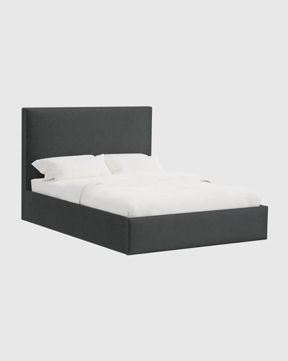 Square Bed in Performance Velvet - Full / Butterscotch