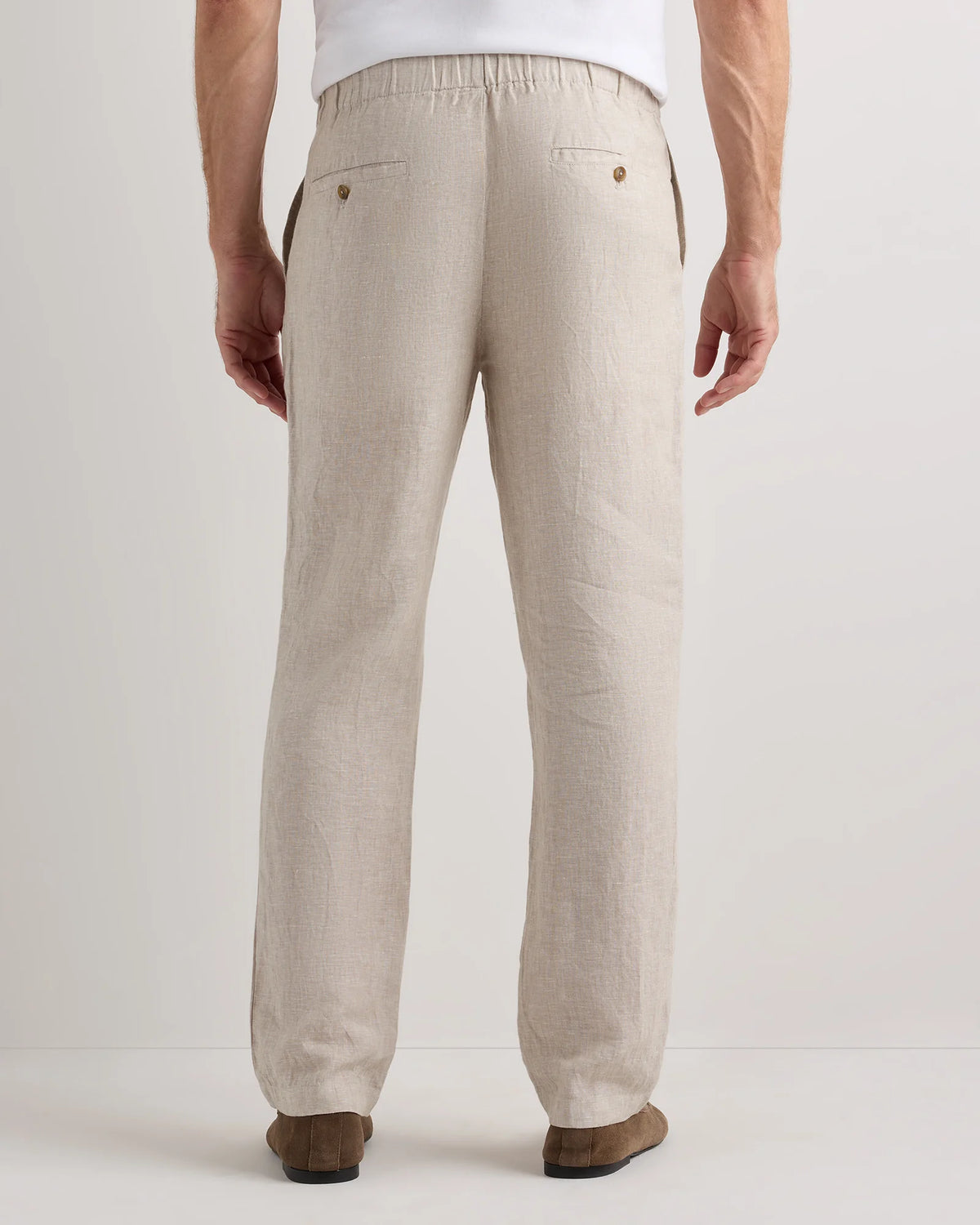 100% European Linen Pants - S / Bayberry Olive