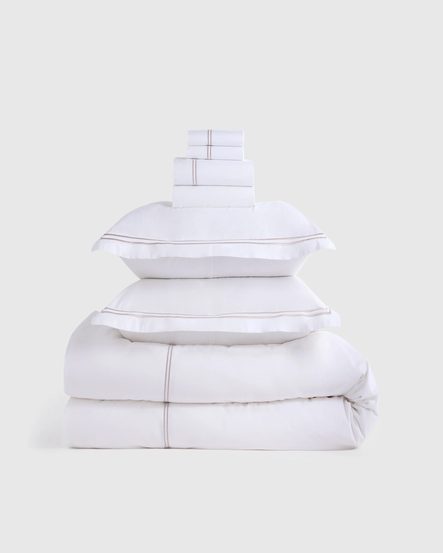 Organic Crisp Percale Deluxe Bedding Bundle - Twin / White