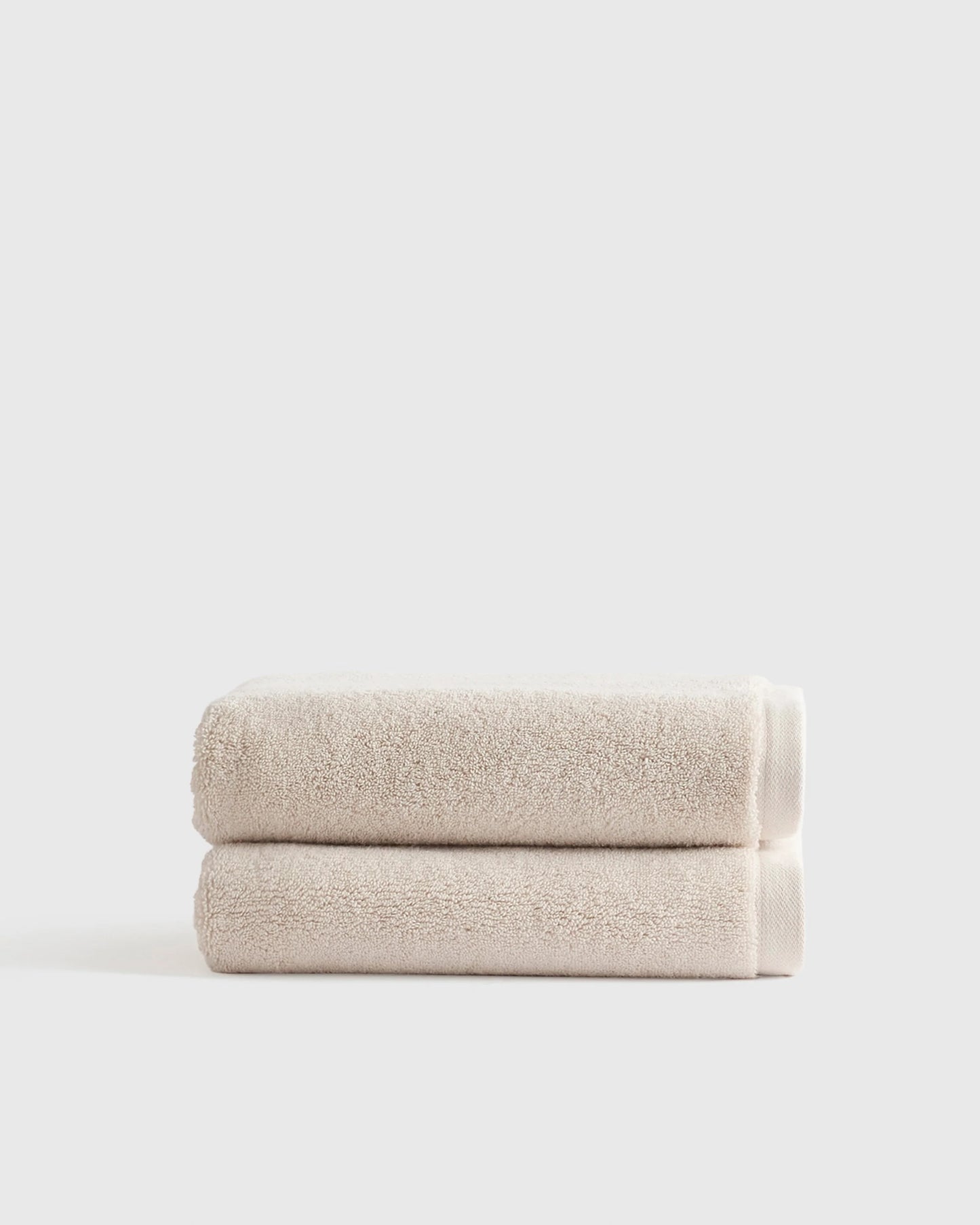 Plush Organic Turkish Cotton Hand Towel (Set of 2) - One Size / White